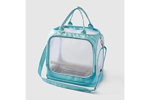 PUUROF Parrot go Out Portable Bird Bag Oxford Cloth Clear pet cage Foldable pet Go Out Bird Bag (Green)