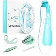 Baby Electric Nail File, 8 in 1 Safe Baby Nail Trimmer, Baby Nail Clippers with 6 Grinding Heads, Baby Nail Care Kit for All Ages
