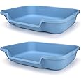 KittyGoHere Litter Box Senior Cat Litter Box (Little Boy Blue, Large(2 Pack))