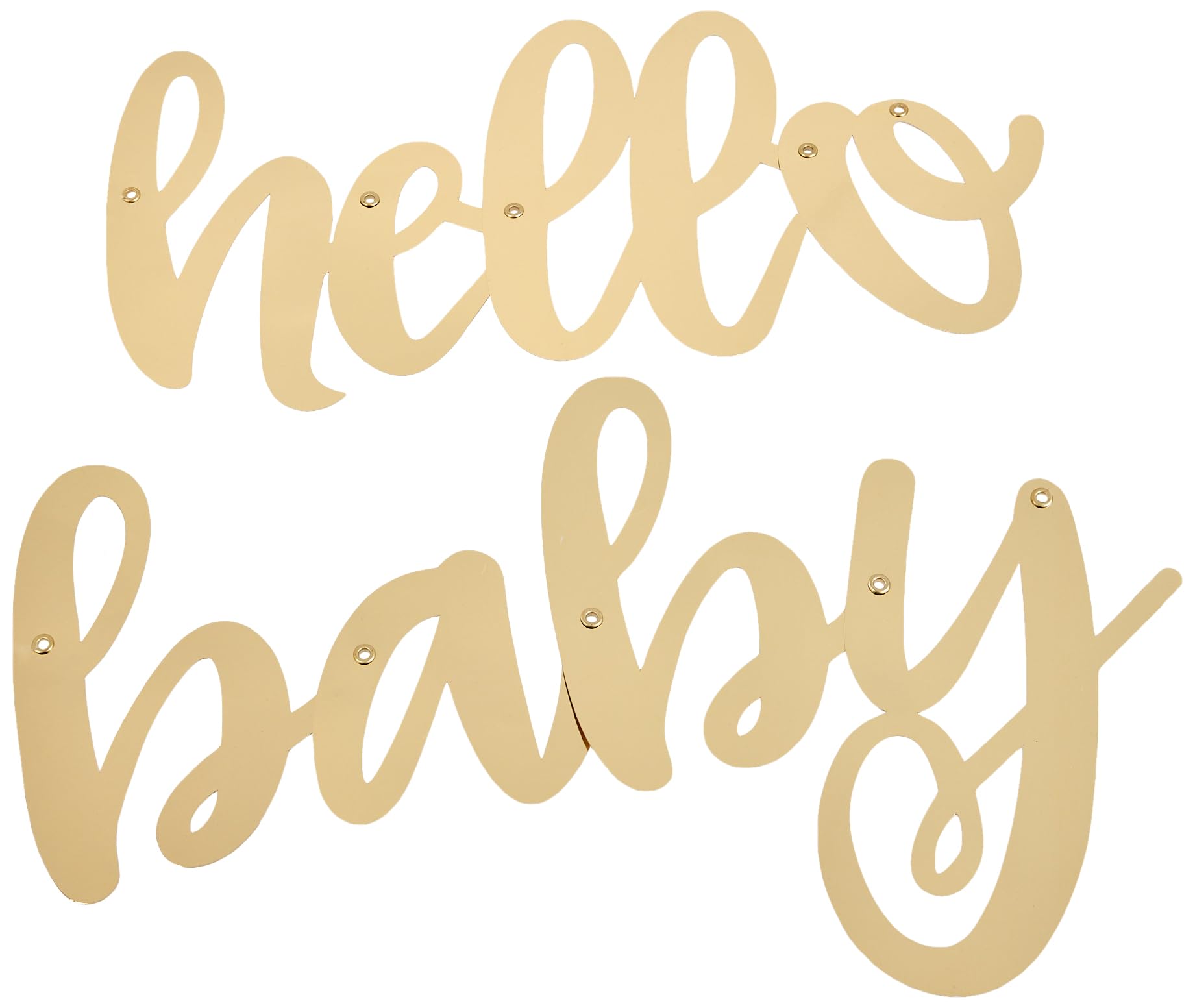 Hello Baby Gold Foil Script Banner for Baby Showers (106cm) - Elegant & Shimmering Gold Design - Perfect Celebration Decor - 1 Pc