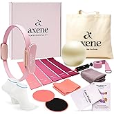 Axene at Home Pilates Kit - Pilates Ring and Ball Set - Pilates Essentials Kit for Women with Mini Ball, Resistance Bands, Exercise Guide & Bag - Kit de Pilates en Casa