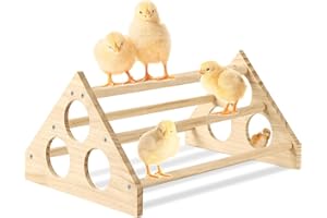vensovo Chicken Perch Roosting- Woodern Chick Roosts and Perches Stand Training Perch for Baby Chicks, Hens, Chicken Coop, Brooder, 15.5" x 10.6" x 7"
