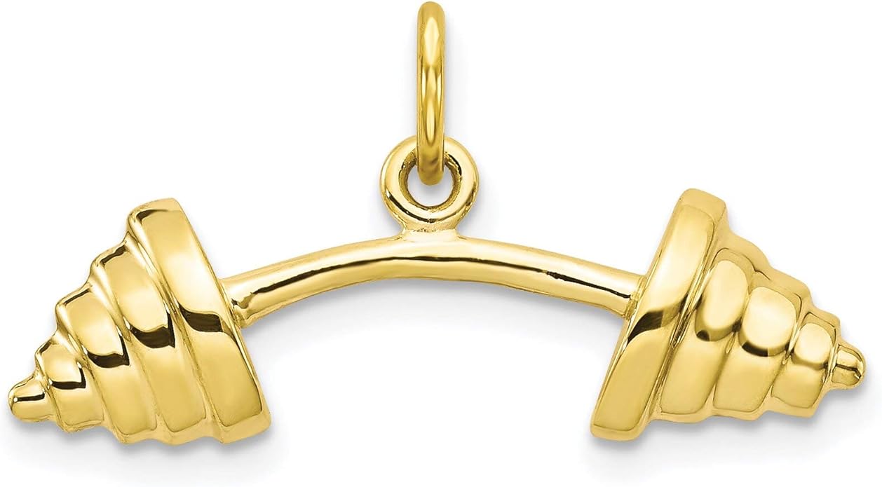10K Gold Barbell Charm Weightlifting Body Builder Amazon.ca Jewelry