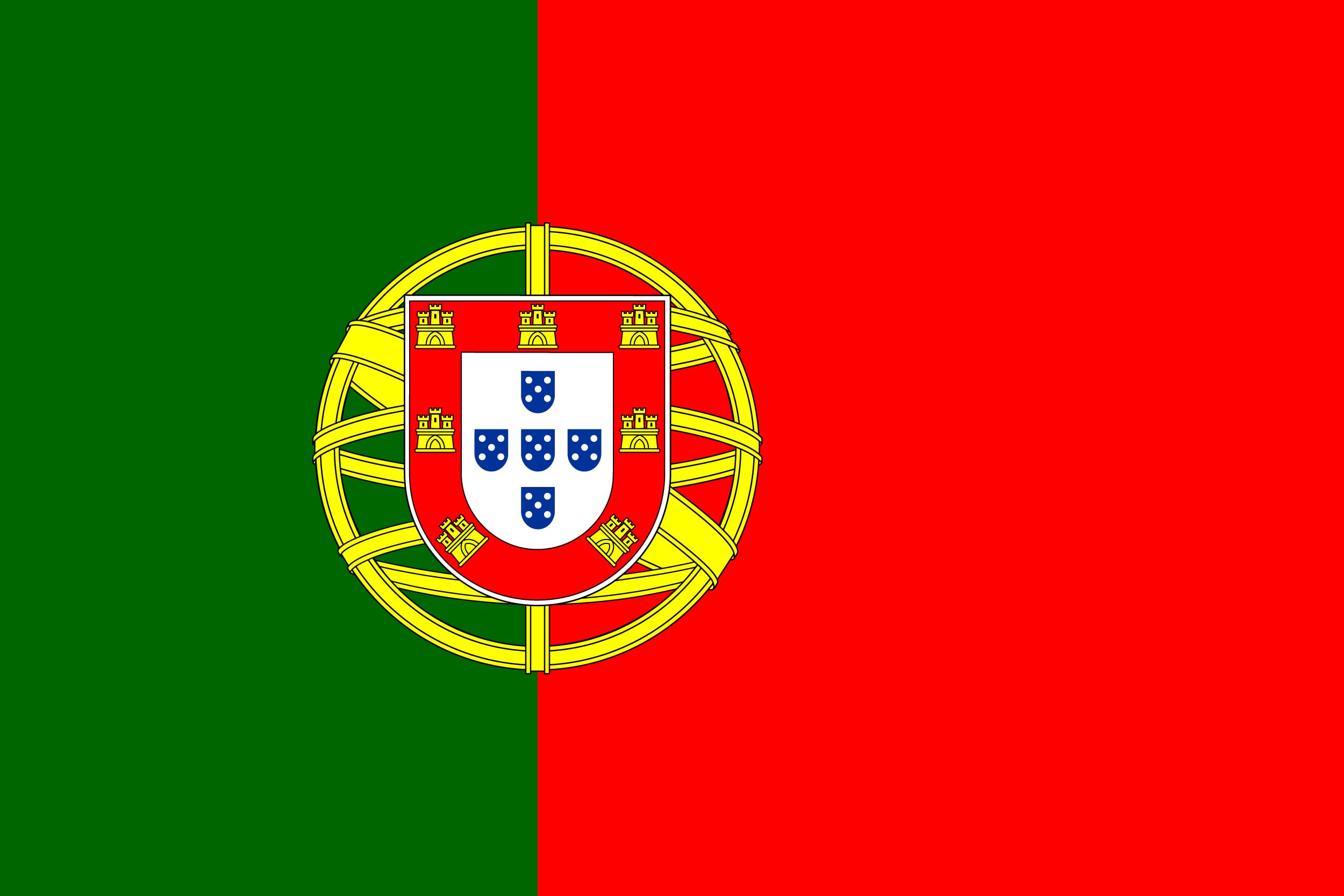 Premium Quality Flag 90 x 150 cm / 150 cm x 90 cm - Polyester with Gold Eyelets - Durable and Weatherproof (Portugal) — image 1