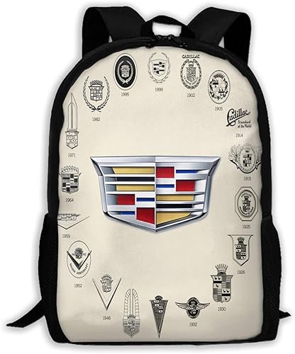 Amazon 双肩バッグ Cadillac Logo 4 男女子高校生 バック 多機能 バックパック 大容量 リュックサック 軽量 ナップザック デイパック ショルダーバッグ 中学生かばん リュック スクエアリュック 防水 盗難防止 通勤 通学 キッズ リュックサック アウトレット品