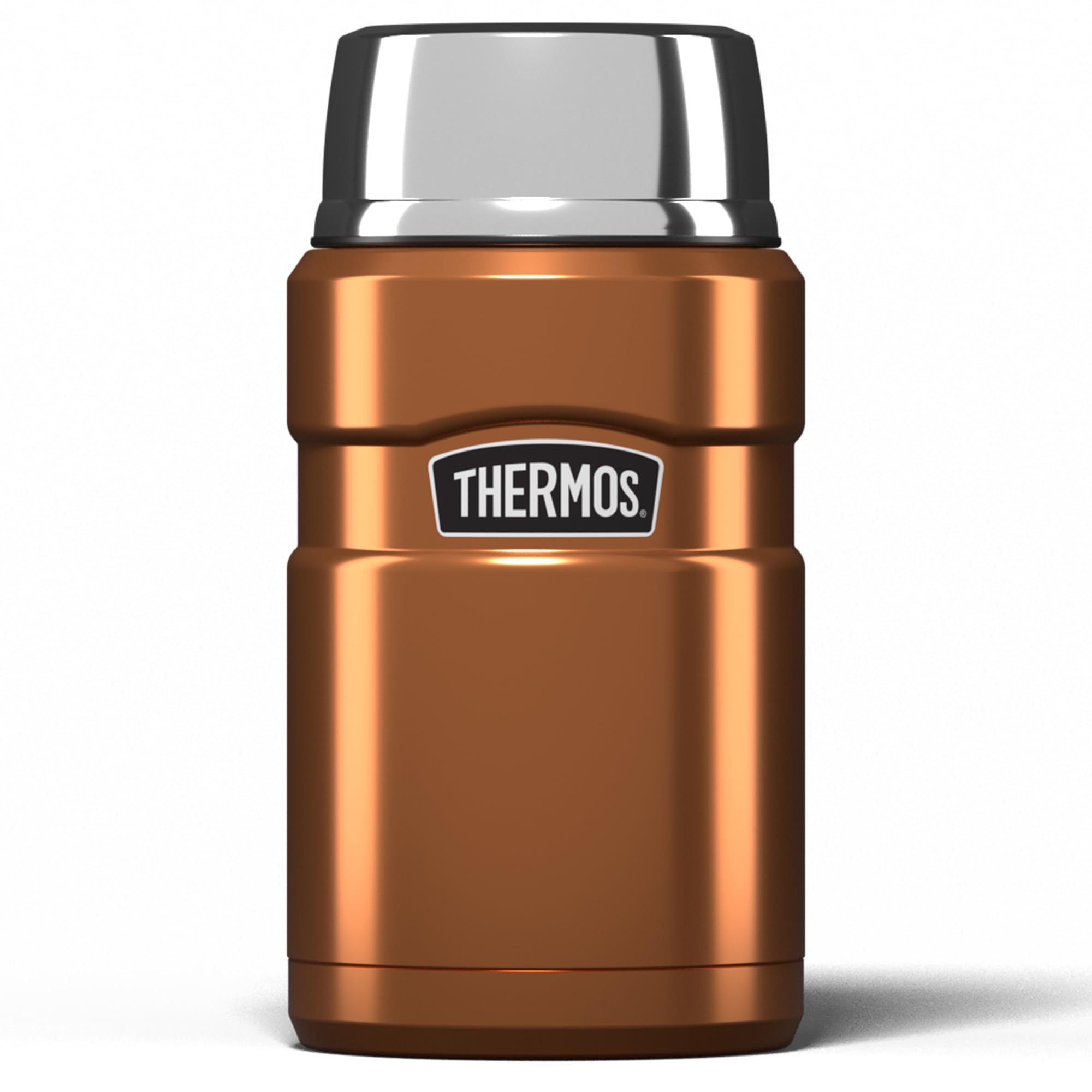 Thermos Stainless King Food Flask, 710ml Capacity - Sleek Multi- Purpose Flask for Daily Food Prep - Durable Stainless Steel with Classic Copper Finish - Ideal for On-the-Go Meals & Drinks