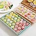 3 Piece-Ice Cube Trays With Lids Fruit Carving Knife Ice Ball Maker Molds -33 Round/ 18 Diamond Shape, Ideal For Whiskey,Cool Drinks, BPA Free/Dishwasher Safe