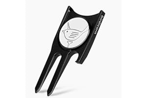 Birdicorn Golf Divot Repair Tool & Golf Ball Marker 6-in-1 Golf Divot Tool