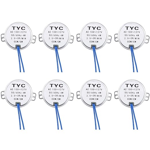 8pcs 2.5-3RPM Motor síncrono de la placa giratoria del motor ...