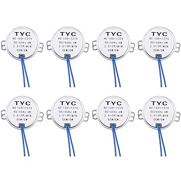 8pcs 2.5-3RPM Motor síncrono de la placa giratoria del motor ...