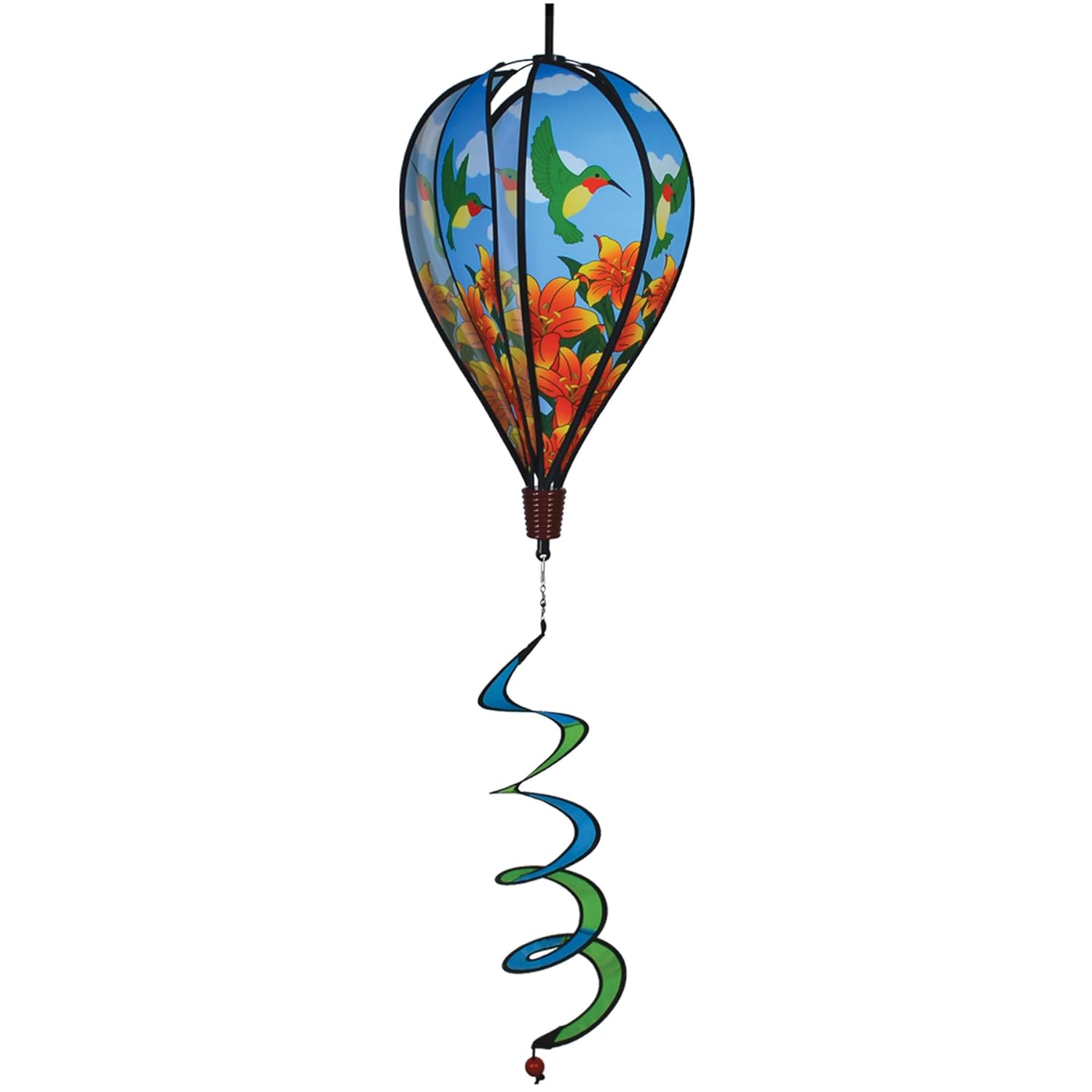 In The Breeze Hummingbird Lily 6 Panel Kinetic Hot Air Balloon