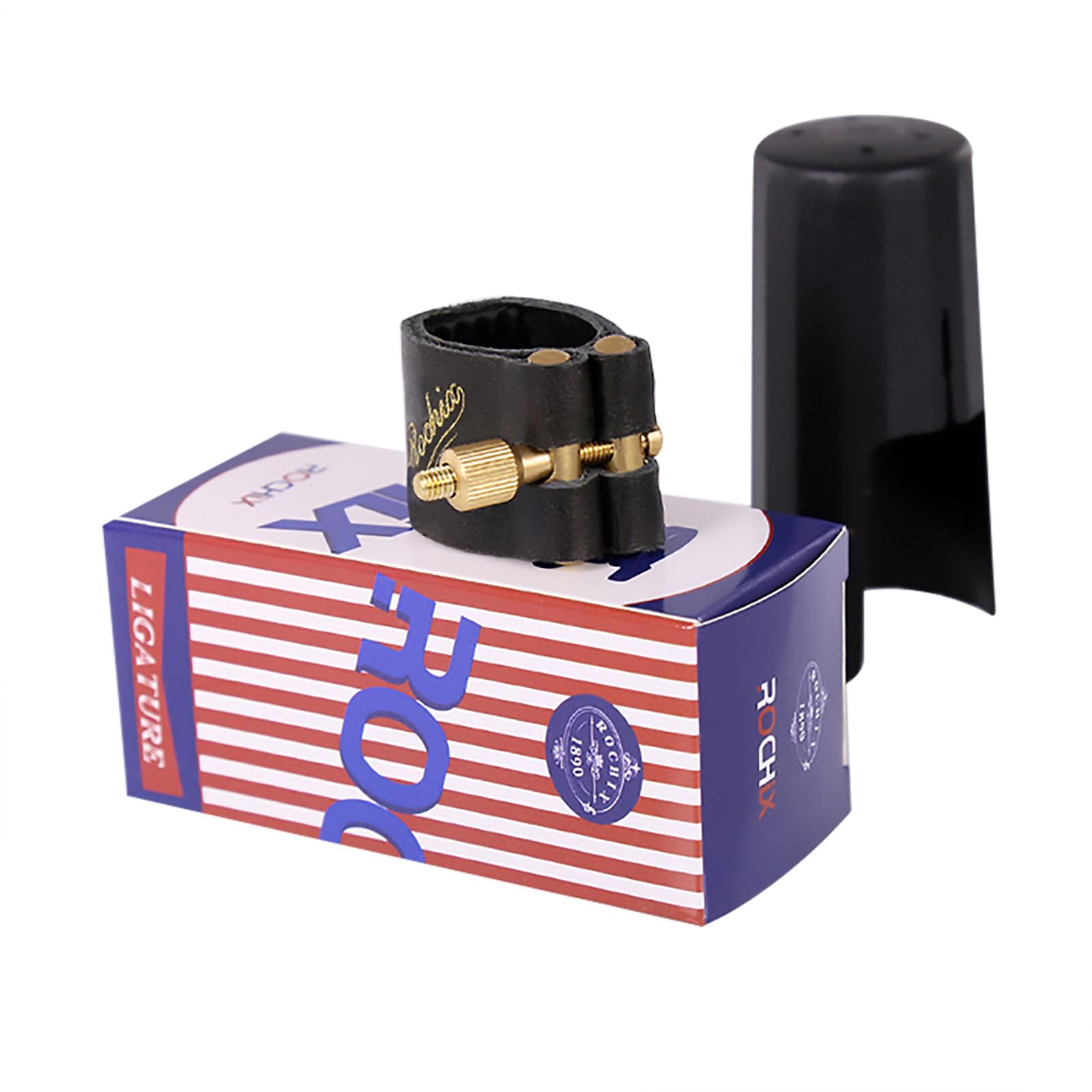 Genuine Leather Ligature and Plastic Cap for Bb Clarinet