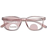 ZESAKER Bifocal Reading Glasses for Women Blue Light Blocking Clear Top Bifocal Computer Readers with Spring Hinges