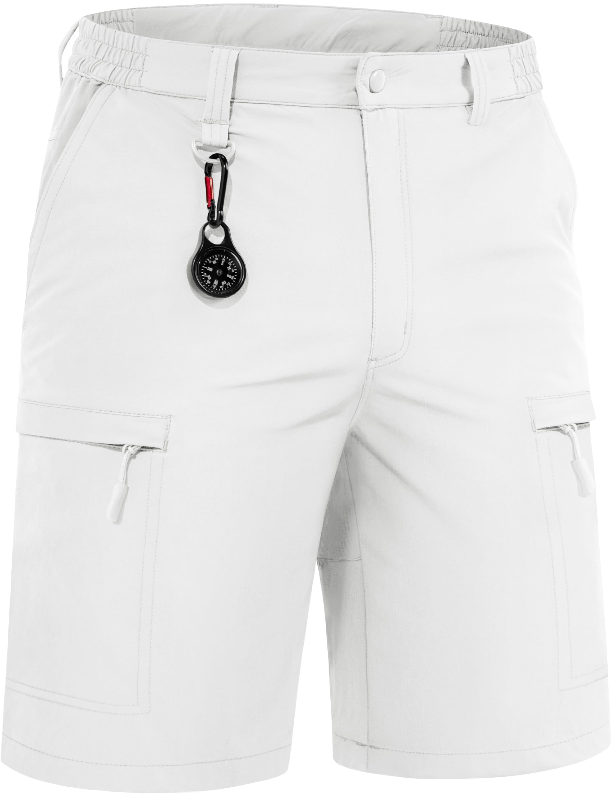 TACVASEN Mens Golf Shorts White Shorts Cargo Hiking Lightweight Quick Dry Water Resistant Workout Fishing Casual with Pockets Image