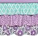 Purple Crib Bedding, Zoe 8-In-1 Floral Patchwork Baby Bedding Set by The Peanut Shell