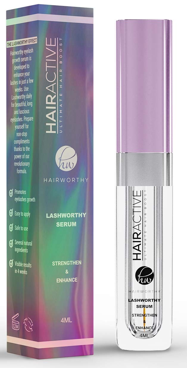 Hairworthy Eyelash Growth Serum for Longer, Thicker and Stronger Eyelashes