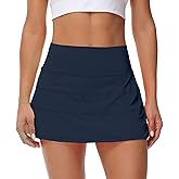 MCEDAR Pleated Tennis Skirt for Women with Pockets Women's High Waisted Athletic Golf Skorts Skirts Running Workout Shorts