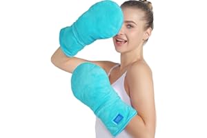Relief Expert Microwavable Heating Gloves – Soothing Hand Warmers for Cold Weather, Reusable Moist Heat Mittens for Stiffness