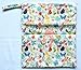 Wet Dry Bag Baby Cloth Diaper Nappy Bag Reusable with Two Zippered Pockets (Bloom)