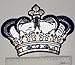 Dandan DIY Big Crown Embroidered Patch with Sequins Sew on/Iron on Patch Applique Clothes Curtain Sewing Flowers Applique Home Wedding Party Decoration DIY Accessory (Crown)