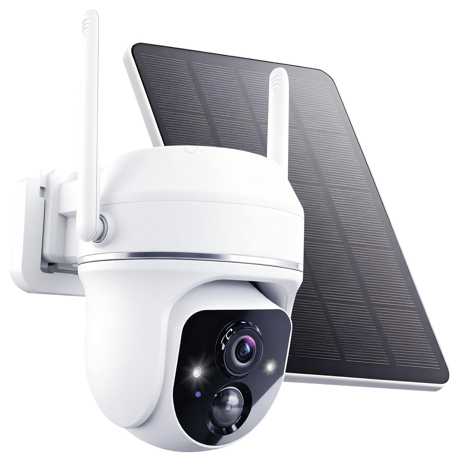 Solar Security Wireless Camera 3MP 360° View Solar Battery Powered WiFi Camera AI Motion Detection/2-Way Talk/Spotlight/Siren/IP65/Cloud/Up to 512G SD Storage( About 180 Days Storage SD Card Included)