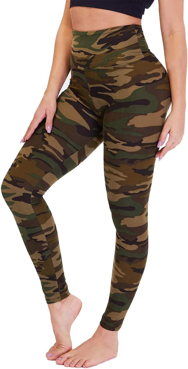 Gayhay High Waisted Leggings for Women - Soft Opaque Slim Tummy Control Printed Pants for Running Cycling Yoga
