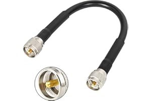 MOOKEERF CB Coax - RG213 Coaxial Cable UHF Male to Male 1FT for Ham/VHF Radio & SWR Meter/Antenna Analyzer