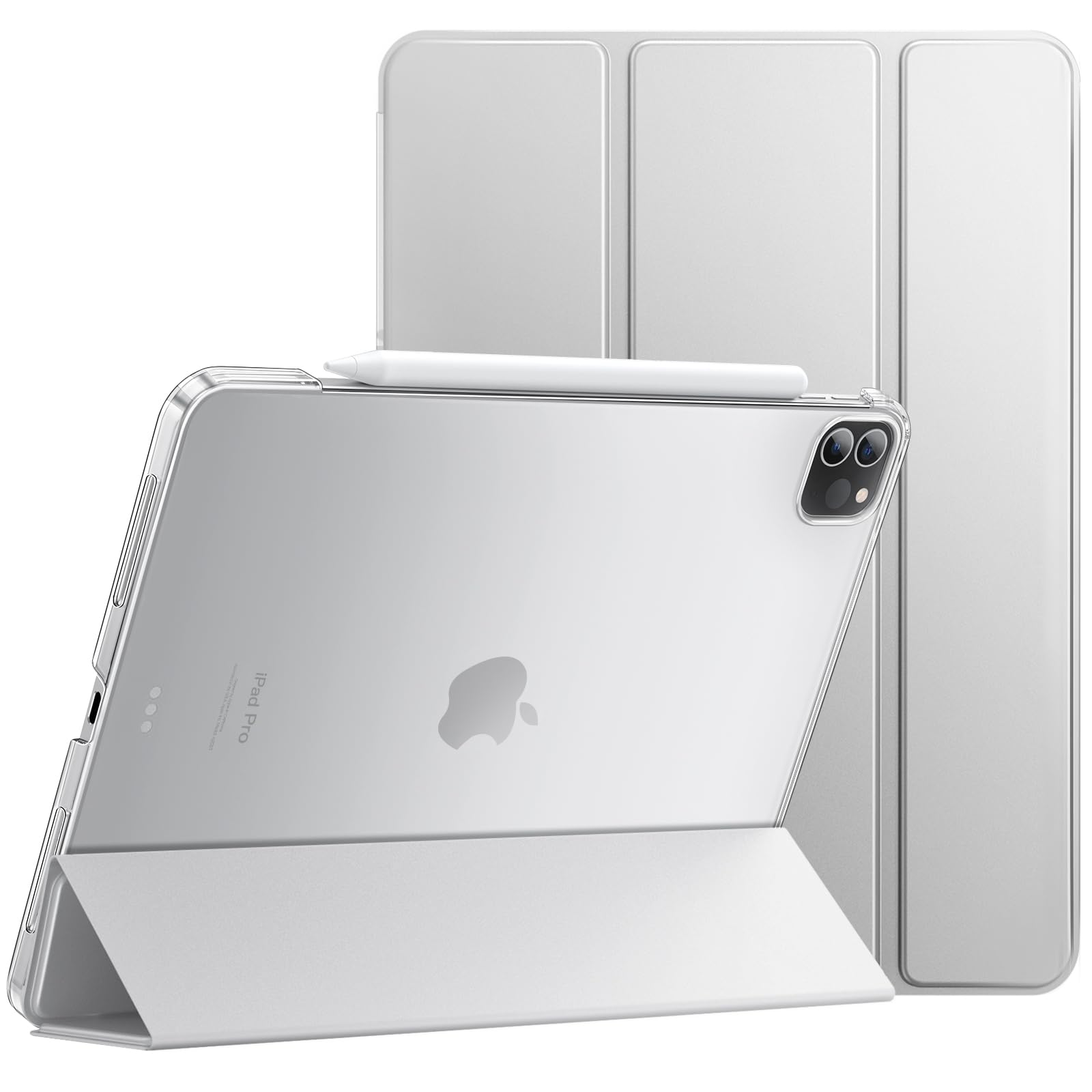 Photo 1 of JETech Case for iPad Pro 11-Inch, 2022/2021/2020/2018 Model (4th/3rd/2nd/1st Generation), Compatible with Pencil, Cover Auto Wake/Sleep (Silver)