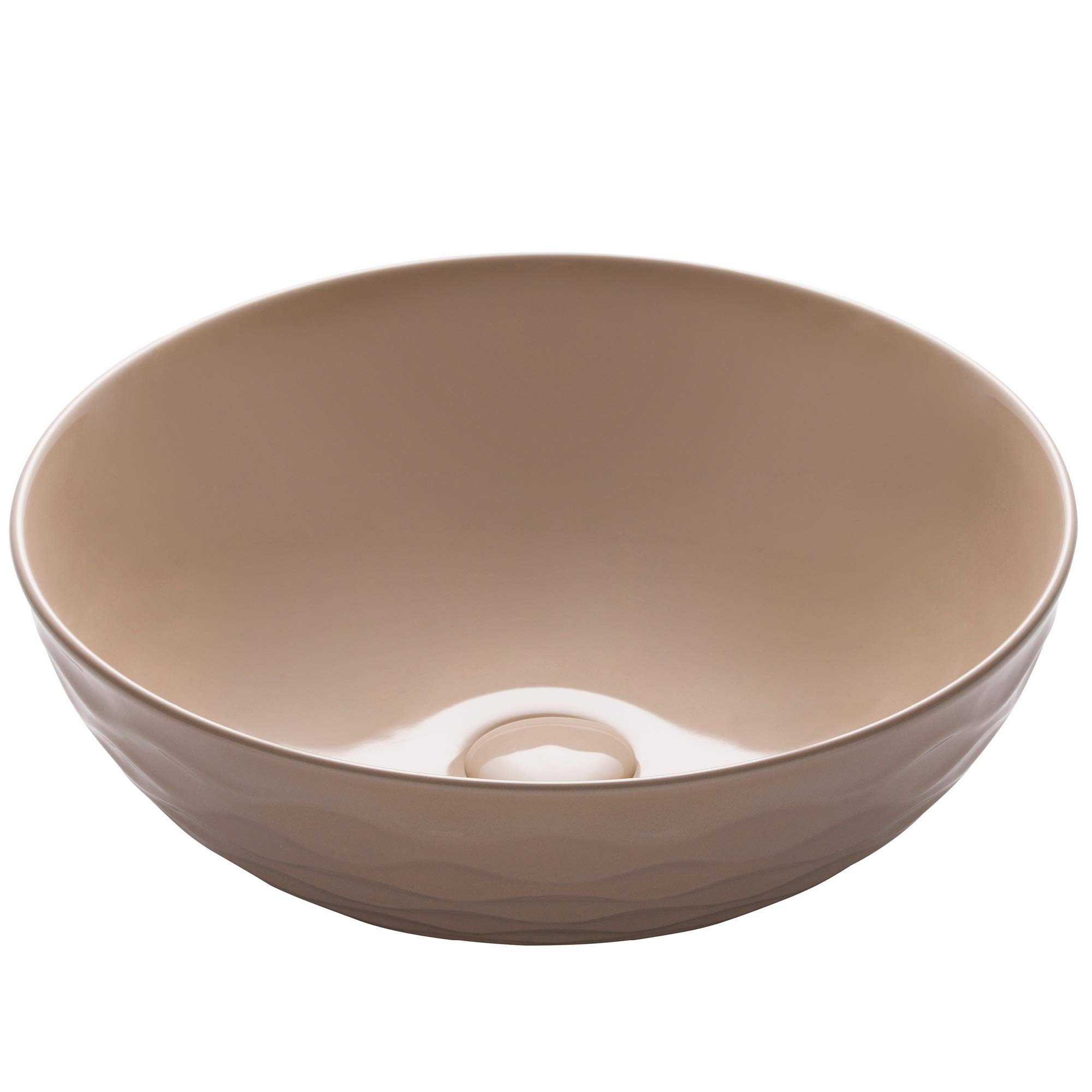 thumbnail image 2 of KRAUS Viva Round White Porcelain Vessel Bathroom Sink - 16.5" Diameter, 5.5" Height, Above-Counter Design 2 of 14