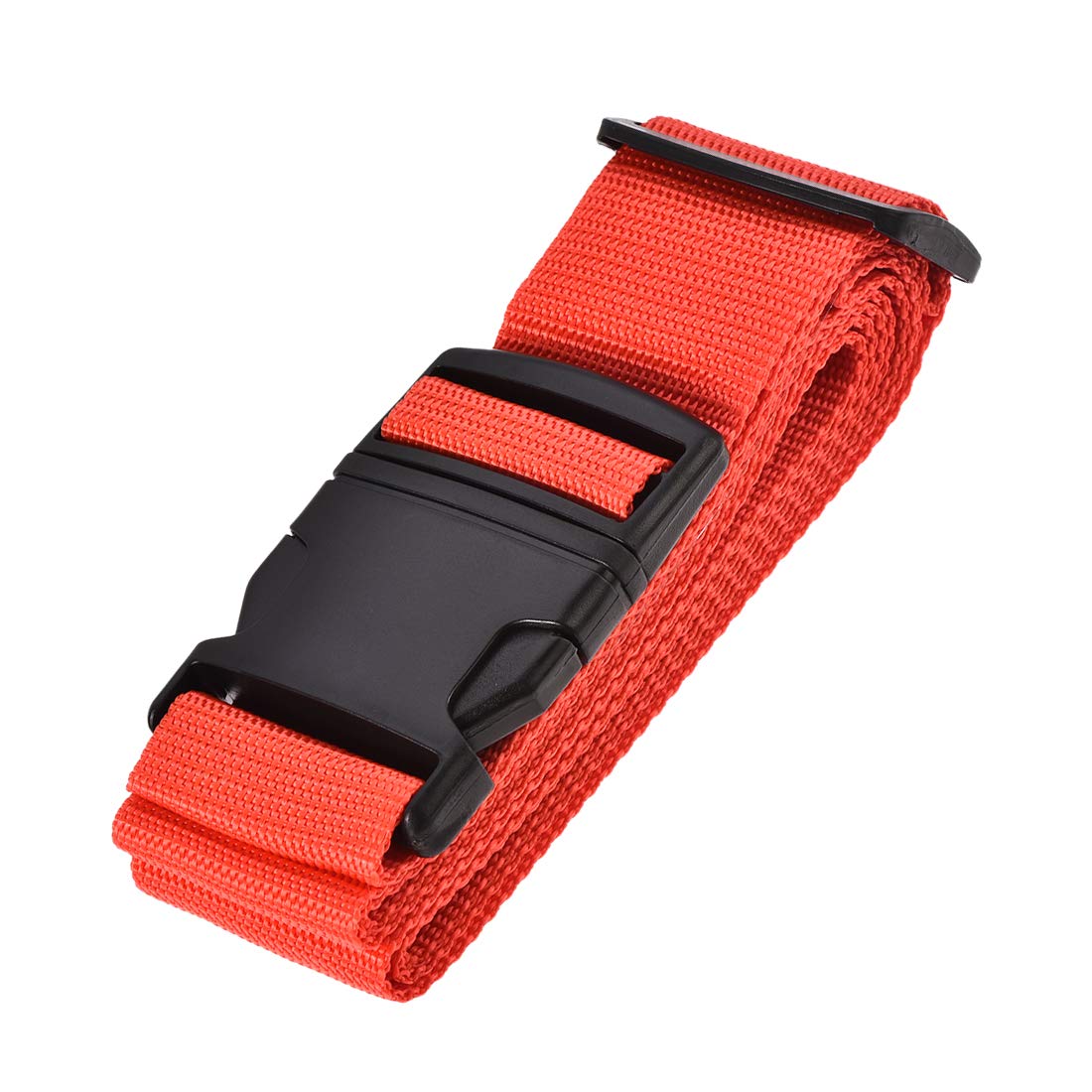 sourcing map Luggage Strap Suitcase Belt with Buckle Label, 2Mx5cm Adjustable PP Travel Bag Packing Accessory, Red
