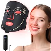Morfone Red Light Therapy for Face, 4 Modes LED Face Mask Light Therapy with Timing Function, Near-Infrared 850NM Red Light Therapy for Home Use, Gift for Women Girls