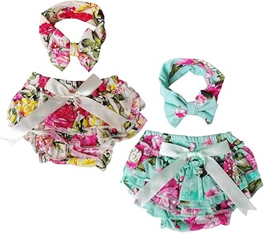 newborn bloomers and headbands