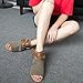 Fish Mouth Sandals,Clearance! AgrinTol Women Fish Mouth Flat Heel Solid Ankle Strap Shoes Sandals (9, Coffee)