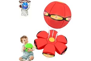 ronsalo Children's Bouncing Ball, Magic Flying Saucer, Bouncy Ball, Parent-Child Interaction, Dual Form Freely Switchable with 6 Light