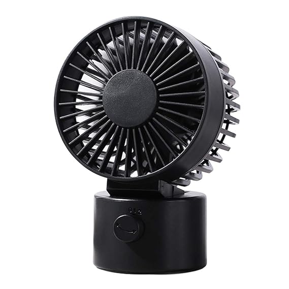 Hianjoo USB Ventilator Doppelblatt Ultra Leise Mini Tischventilator Lüfter Tragbarer Persönlicher USB Desk Fan mit 2 Verstell