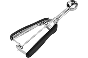 JUNADAEL J Mini Cookie Scoop 1 Tsp, Extra Small Cookie Scoop, 1 teaspoon Cookie Dough Scoop, Melon Baller Scoop, Ice Cream Scoop, Comfortable Grip, Non-Slip