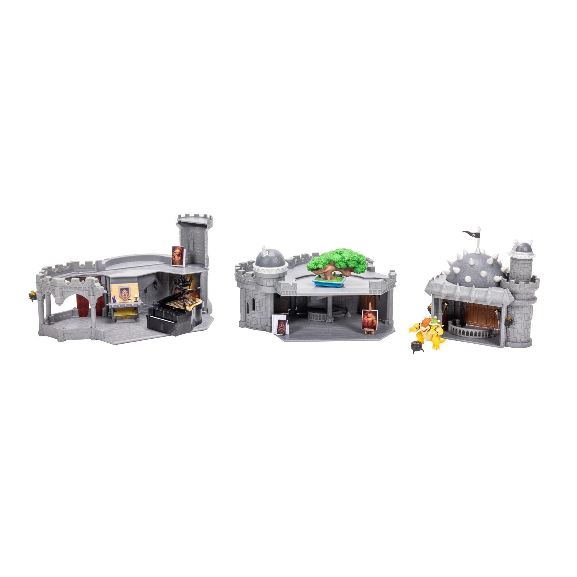 Super Mario Galaxy“-Film Bowser-Schloss-Spielset, offiziell lizenziert von Jakks Pacific, enthält eine 3,8 cm große, bewegliche Mini-Figur und Charakter-Zubehör, 3 Spielebenen, wärmeaktivierte Bilder 5
