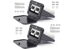 Erchon 175A Plug Mounting Panel with Dust Cover Compatible with Anderson SB175 Series Connectors Flush Mount Recessed Plate, 175Amp Socket Panel 12-24V DC (2 pcs)