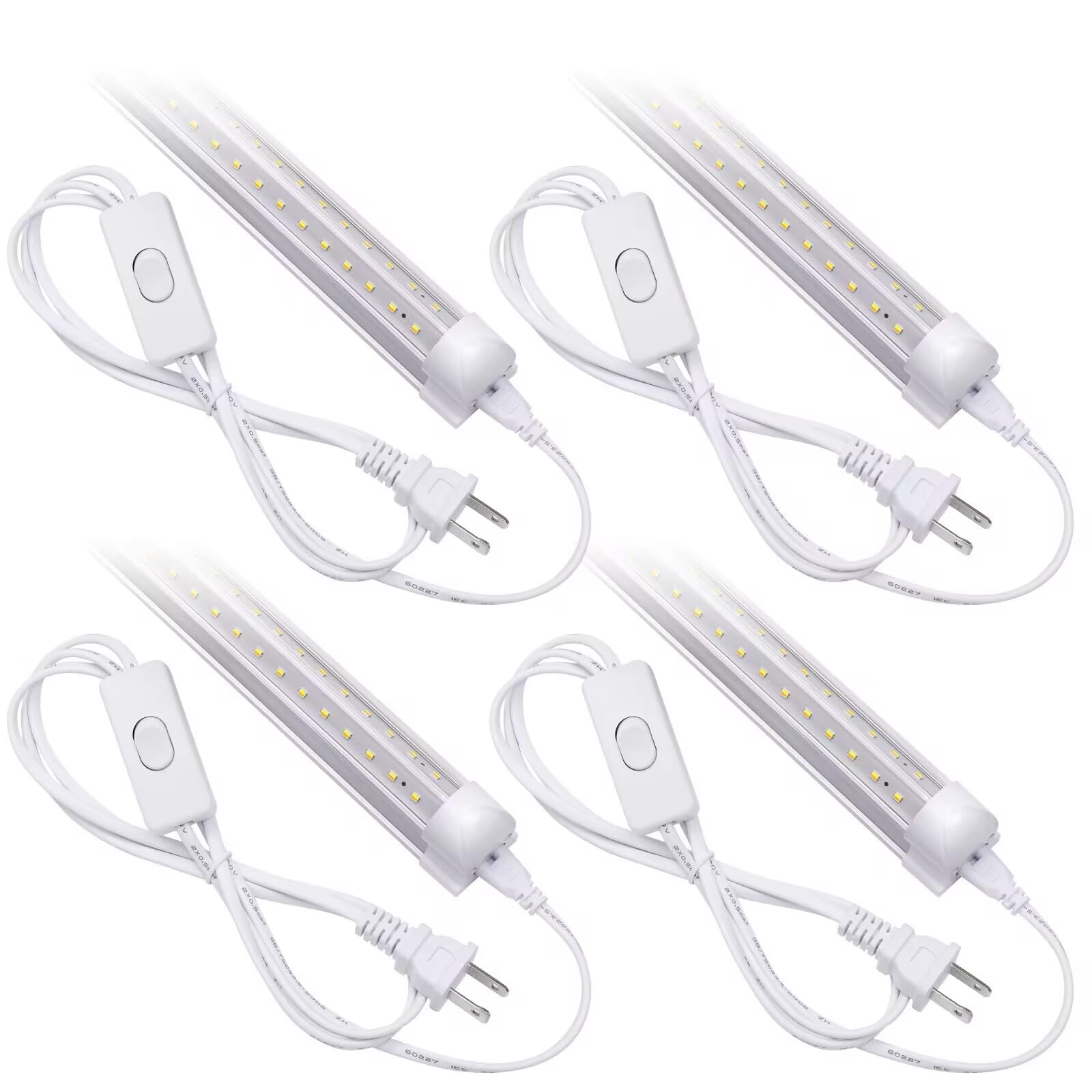 Photo 1 of ****only 2***** JOMITOP 2FT T8 LED Garage?Shop Light Fixture,3-Color?3000K 4000K 6000K Linkable 20W Ceiling and Utility Light for Under Cabinet Office Garage Workbench Room 4Pack