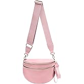 Nylon Crossbody Bags Bum Bag for Women Large Sling Bag Purse with Adjustable Strap(Pink)