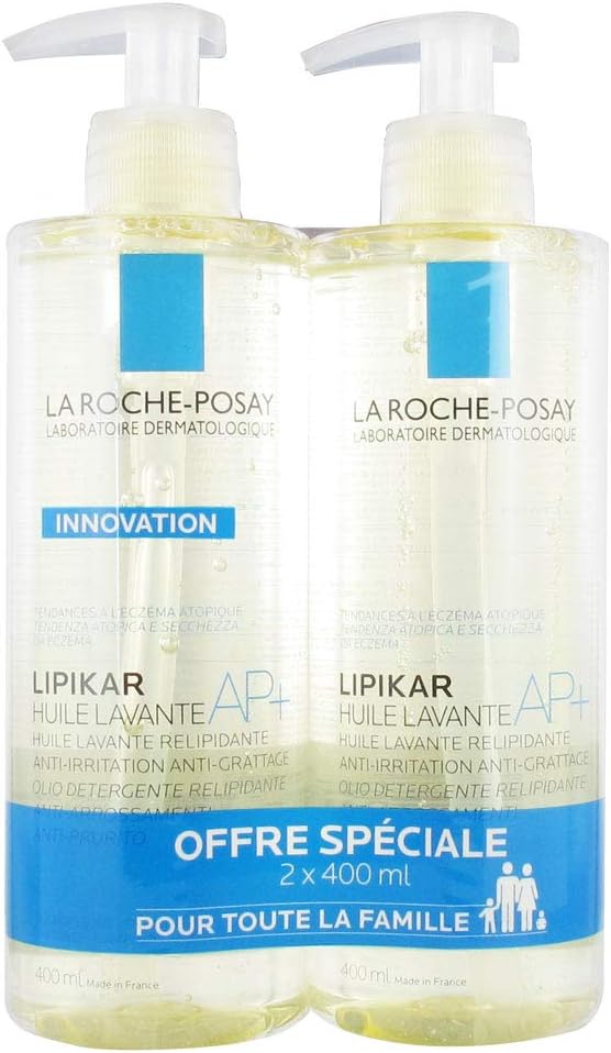 La RochePosay Lipikar Cleansing Oil AP+ 2 x 400ml Amazon.co.uk Beauty