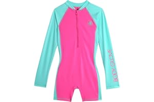 Body Glove Kids Swimsuits - UPF 50+ Sun Protection Long Sleeve One Piece Rashguard Bathing Suit for Girls and Boys (2T-12)