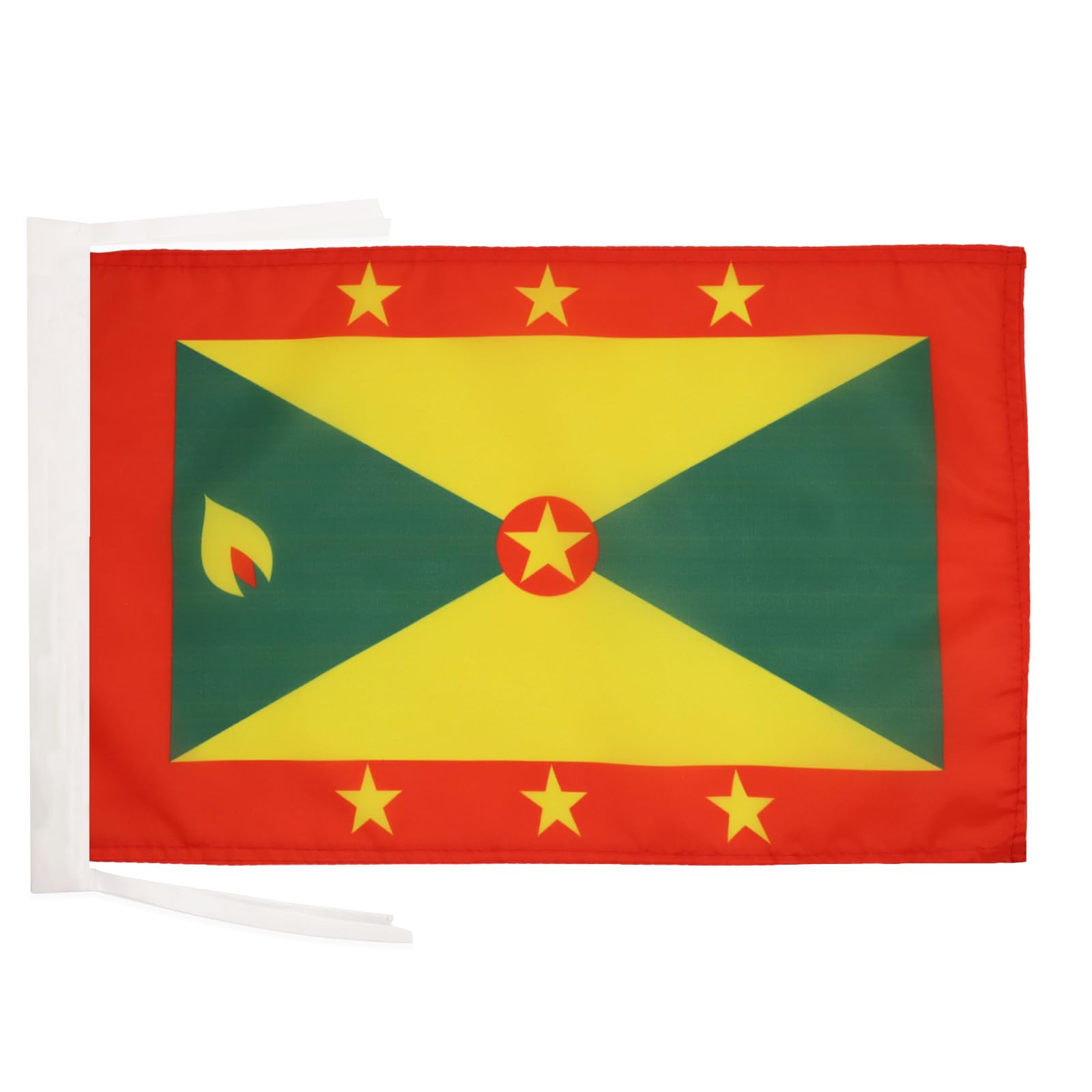 AZ FLAG - Grenada Flag - 18'' x 12'' - 100% Polyester Grenadian Small Banner with Two Cords - Fade Resistant - Vivid Colors - 18x12 in - 45x30 Cm — image 1