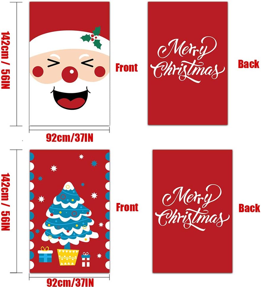 DIYASY Christmas Giant Gift Bags, 2pcs Large Santa Gift Sacks with Tags for Xmas Gift Wrapping, Red, 1 count (Pack of 2) - Image 4