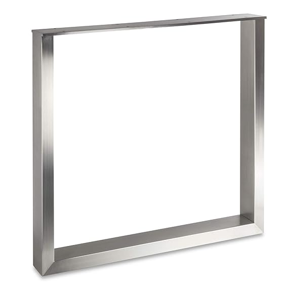 Exklusives Tischgestell KUFE ECHT Edelstahl/Profil 80 x 40 mm/Höhe: 720 mm/Tiefe: 800 mm höhenverstellbares Tischbein Tischun
