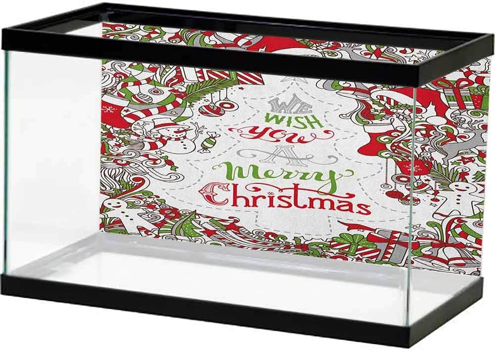 homecoco HD Aquarium Background Christmas,Vintage Fashion Pattern of Traditional Argyle Checkered Scottish Irish Culture, Green White Paper Cling