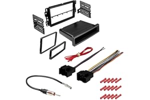 CACHÉ KIT797 Bundle with Car Stereo Installation Kit for Chevy Silverado 2007 – 2013 in Dash Mounting Kit, Harness and Antenna for Double or Single Din Radio Receivers (4 Item)