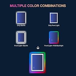 ISTRIPMF 24x32 inch LED Bathroom Mirror RGB Color