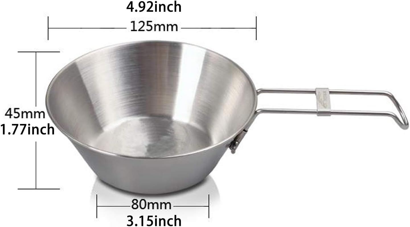 EASY BIG Foldable Stainless Steel Bowls, Sierra Cup for Outdoor Camping, Hiking, Picnic, BBQ - Image 3