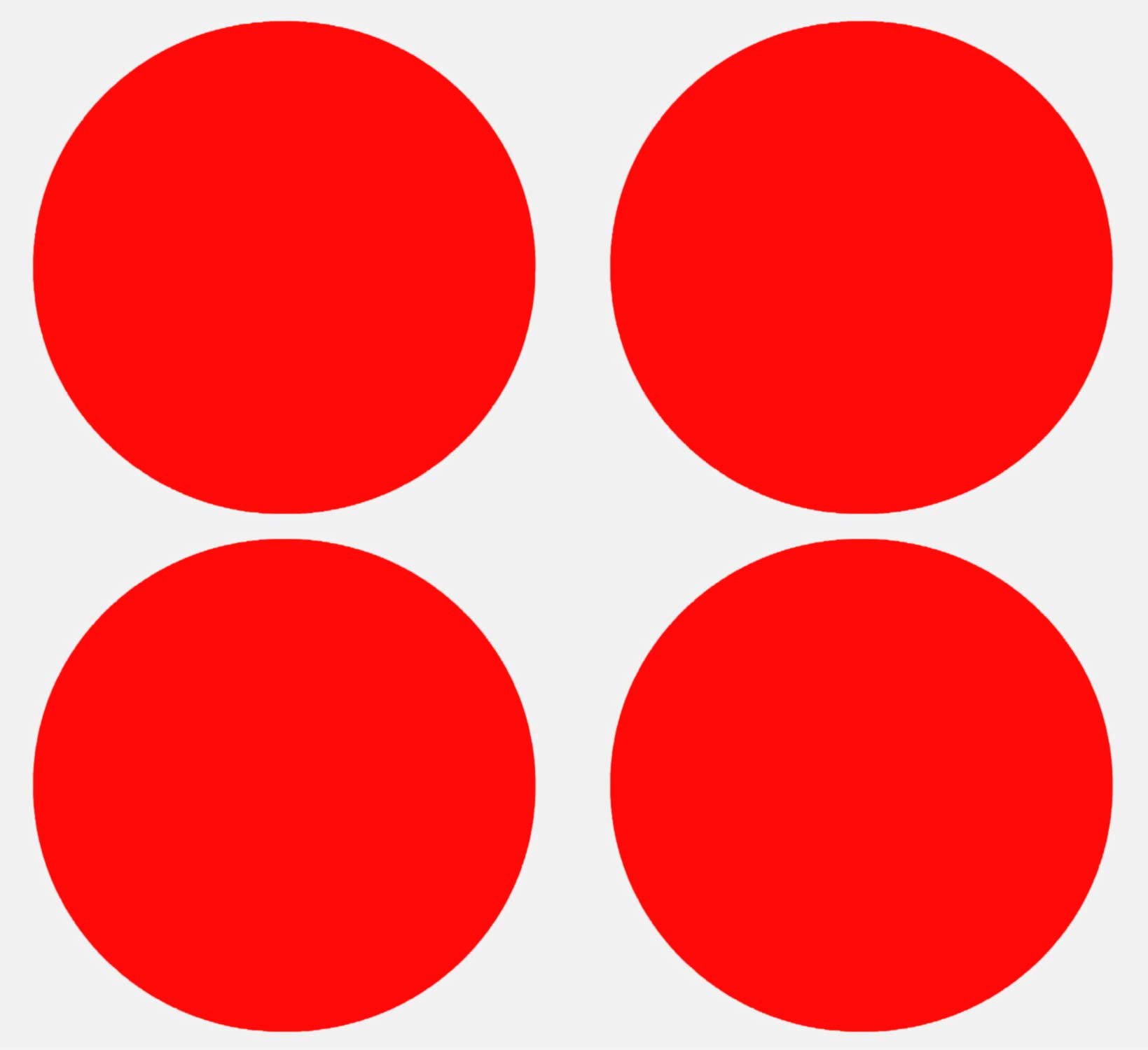 Royal Green Colored Label Stickers for Inventory and Labeling in Neon Red (7.5 CM) 75MM 100 Pack